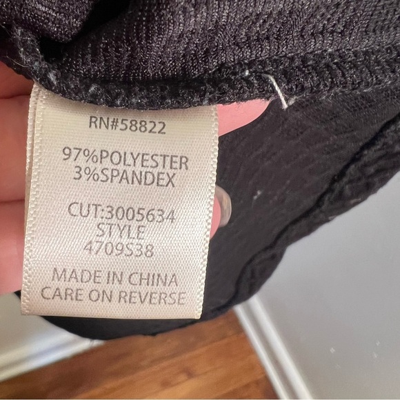 Max Studio Funnel Neck Waffle Knit Pullover Black L - Picture 12 of 12